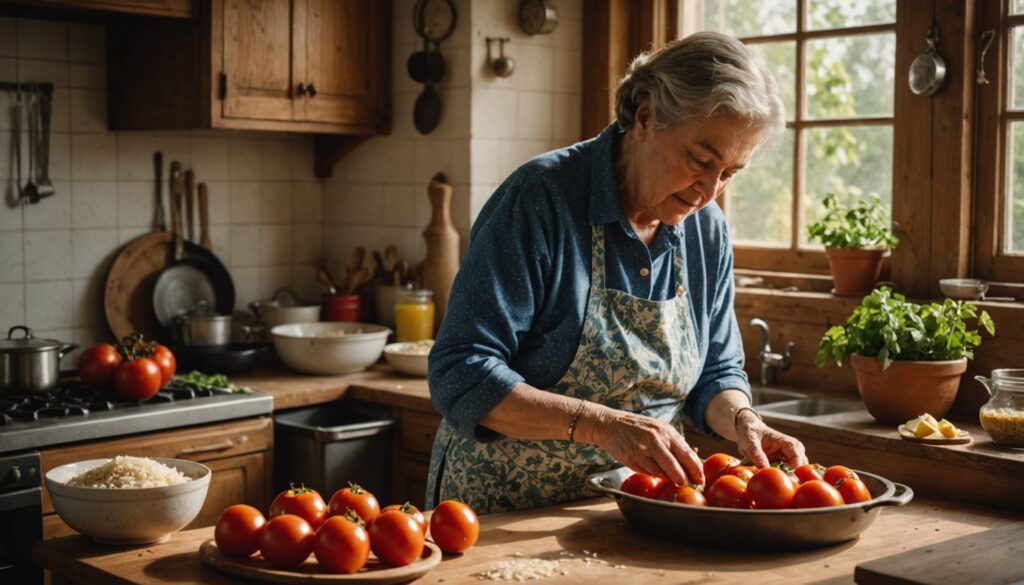 Tomates Farcies au Riz : Le Secret Savoureux de Ma Grand-Mère