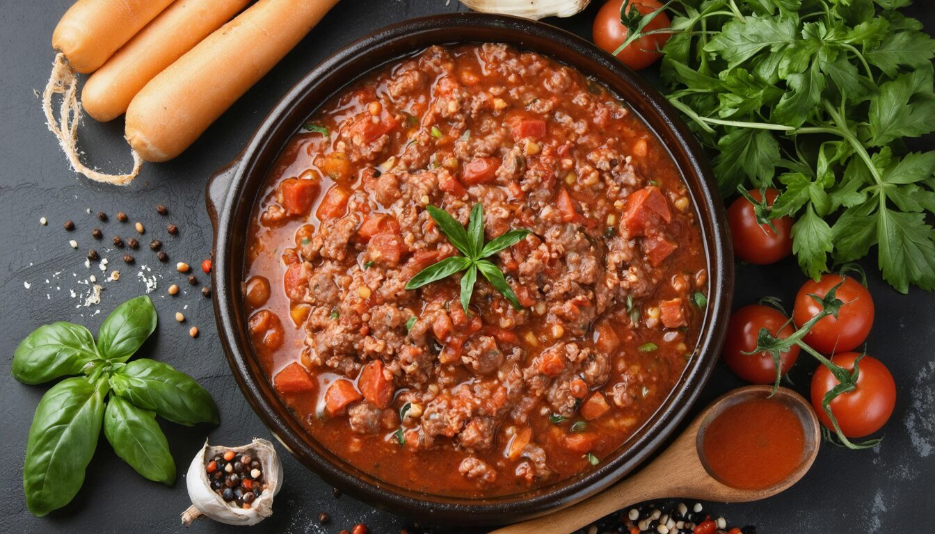 apprenez à préparer la sauce bolognaise traditionnelle à l'ancienne avec notre recette authentique, pleine de saveurs comme chez grand-mère.