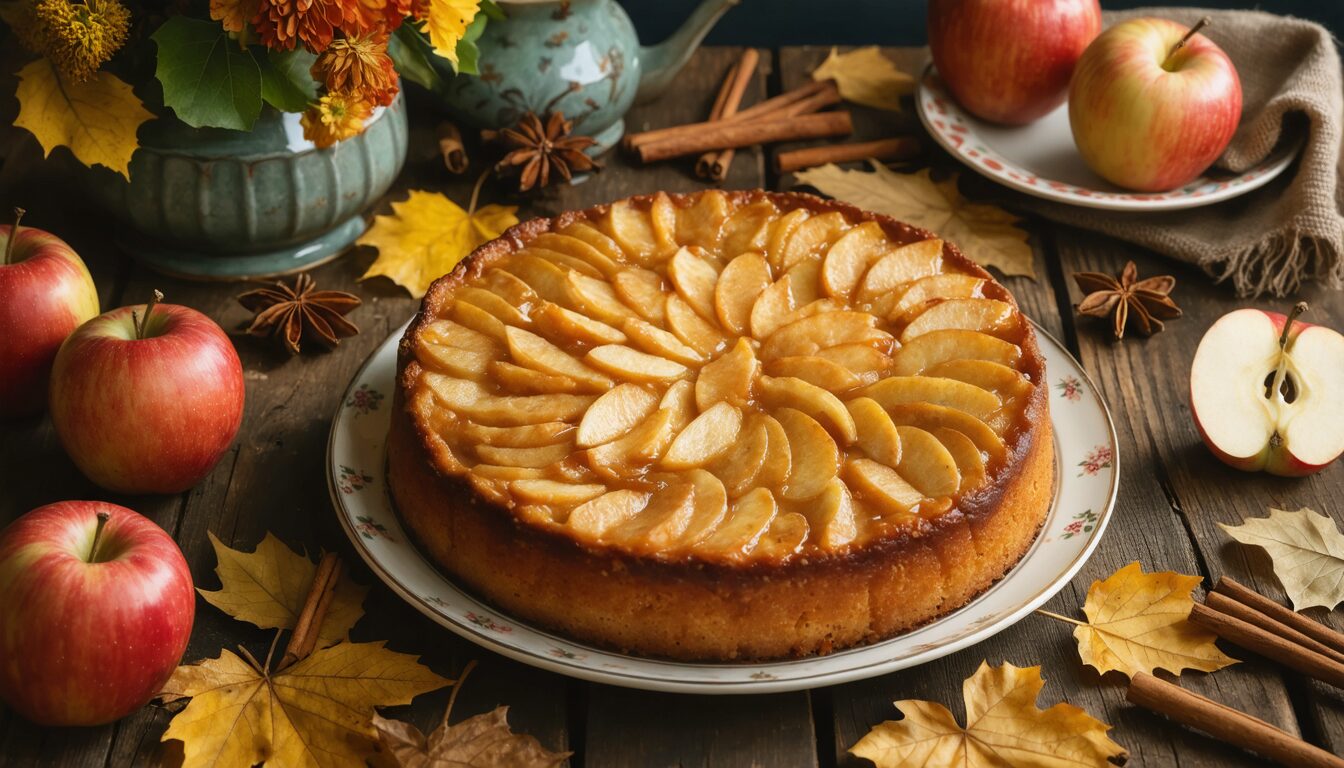 découvrez la recette facile et rapide du gâteau aux pommes moelleux de grand-mère, un délice d'automne parfait pour réchauffer vos moments gourmands en famille.