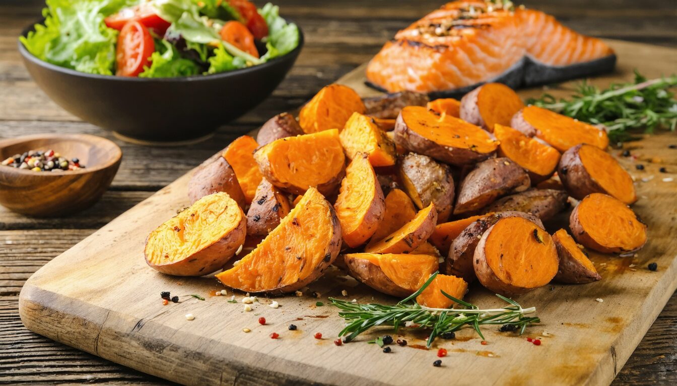 découvrez notre recette facile et savoureuse de patates douces rôties au four, parfaite pour un plat délicieux et rapide à préparer.