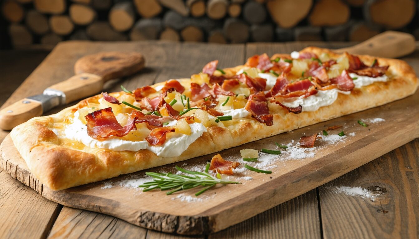 découvrez notre recette express de la flammekueche, un délice alsacien traditionnel facile à préparer pour un repas savoureux et authentique.