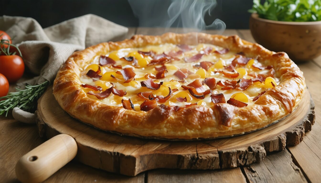 découvrez notre recette express de flammekueche, un délice alsacien incontournable, facile et rapide à préparer pour régaler toute la famille.