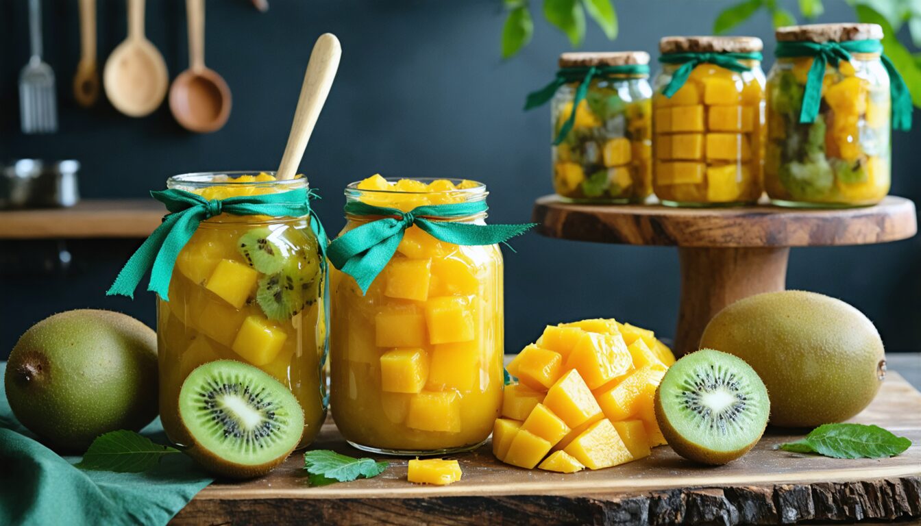 découvrez la recette authentique de grand-mère pour une confiture maison de kiwi et mangue, facile à préparer et délicieusement fruitée.