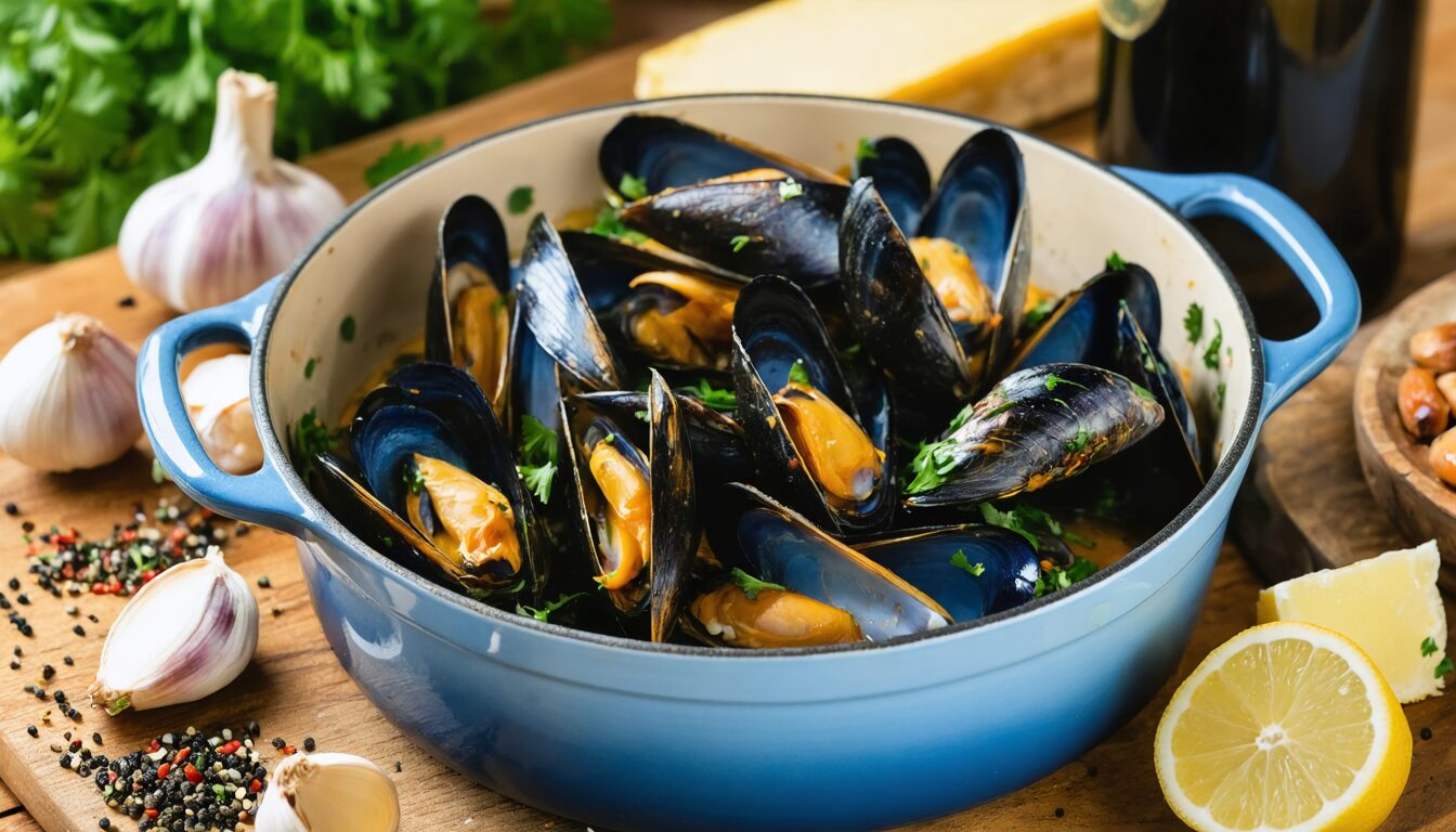 découvrez la recette authentique des moules marinières, un savoir-faire de grand-mère alliant simplicité et saveurs délicates pour un plat traditionnel inoubliable.