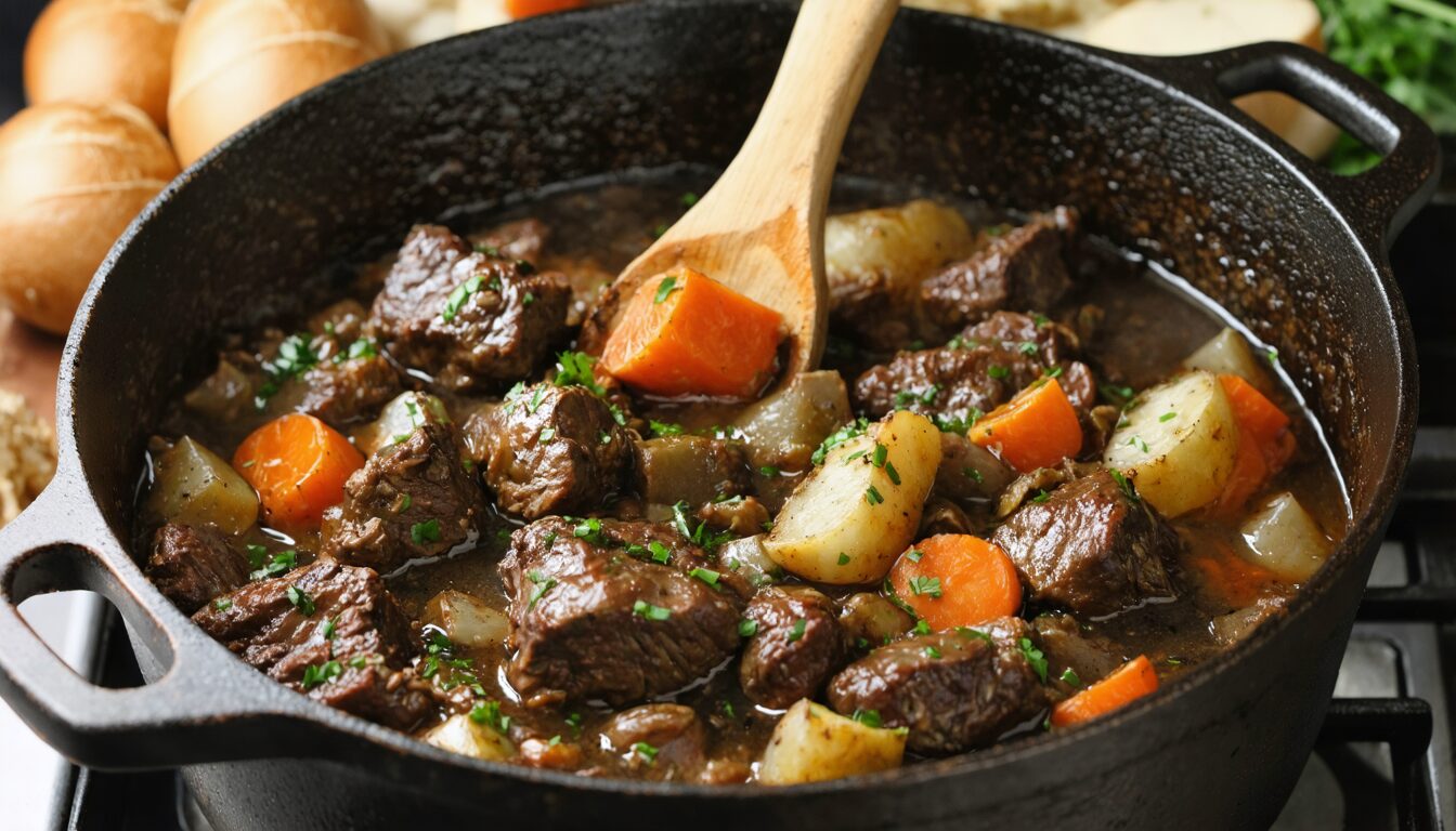 découvrez le secret du véritable boeuf bourguignon avec la recette authentique de grand-mère, un plat traditionnel riche en saveurs et en histoire.