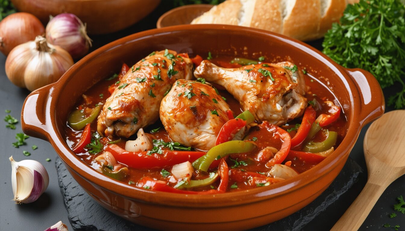 découvrez la recette authentique du poulet basquaise, simple à réaliser et toujours réussie. savourez un plat traditionnel basque savoureux et convivial en toute simplicité.