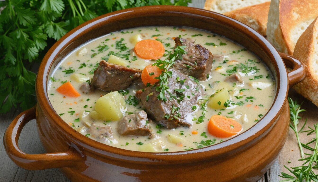 découvrez la recette authentique de la blanquette de veau à l'ancienne, un plat traditionnel aux secrets de saveurs préservés pour un goût inoubliable.