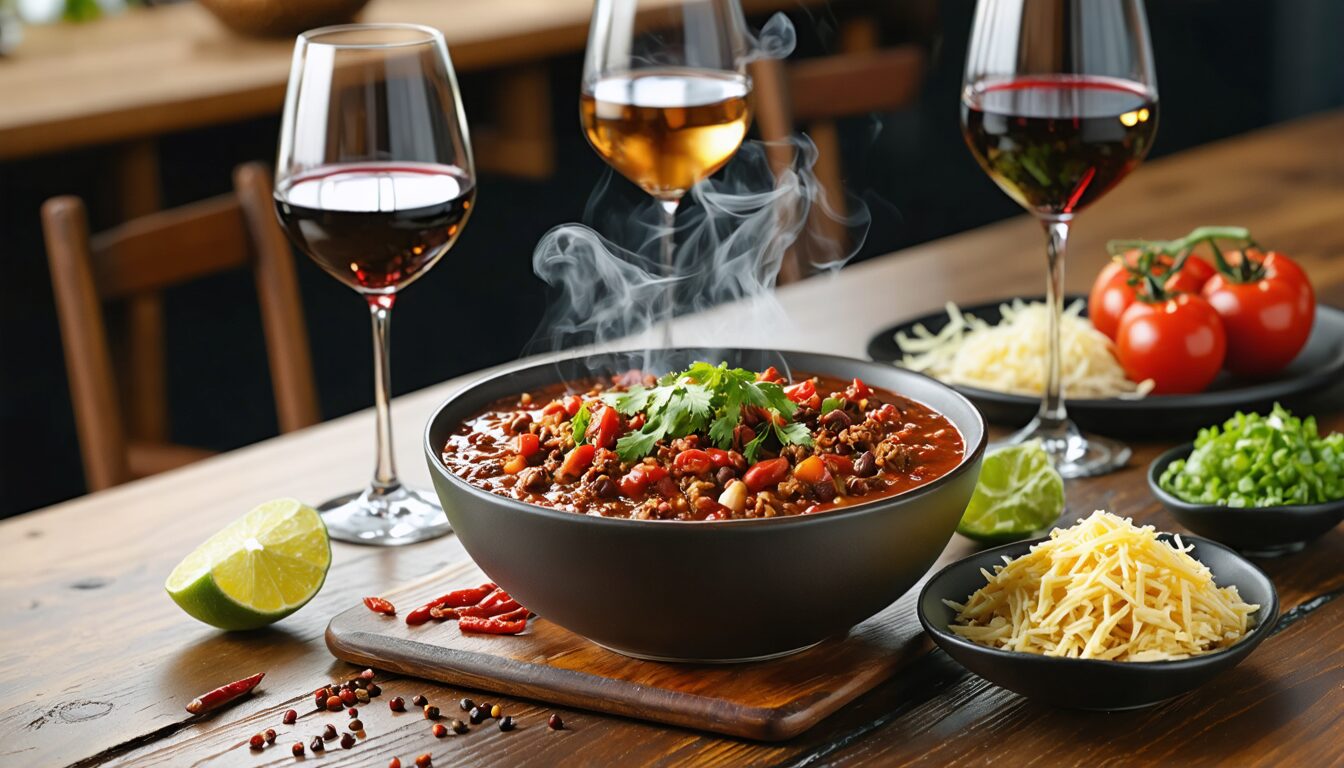 découvrez nos suggestions gourmandes pour marier parfaitement vins et chili con carne et sublimer vos repas avec des accords harmonieux.