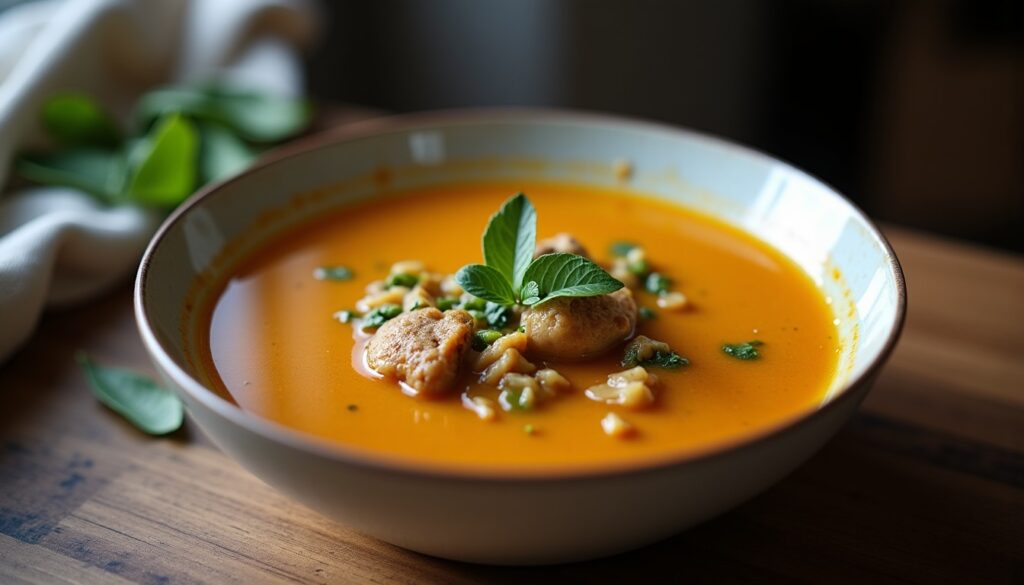 Soupe maison au pistou et poulet : une recette simple et savoureuse